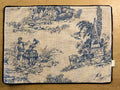 Pack de 6 individuales reversibles Toile / cuadros azul