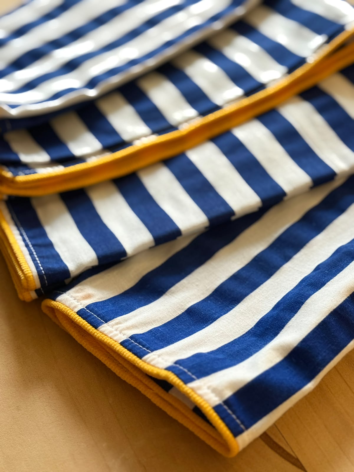 Servilletas rayas azul