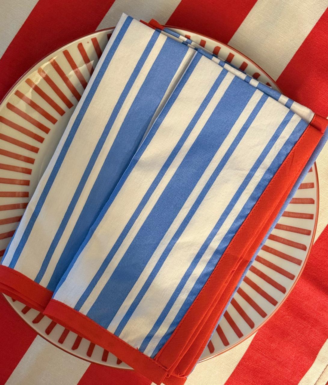 Servilletas líneas azules (4 pack)